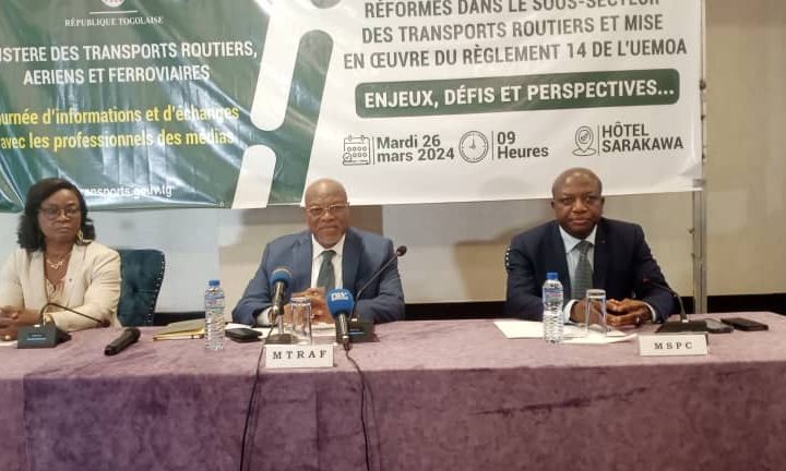 Togo/ Mise en œuvre du Règlement 14 : le ministère des transports sensibilise les acteurs des médias