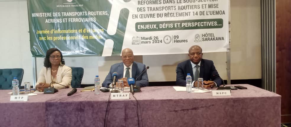 Togo/ Mise en œuvre du Règlement 14 : le ministère des transports sensibilise les acteurs des médias